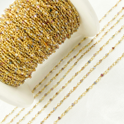 Tundu Sapphire Gold Plated Wire Chain